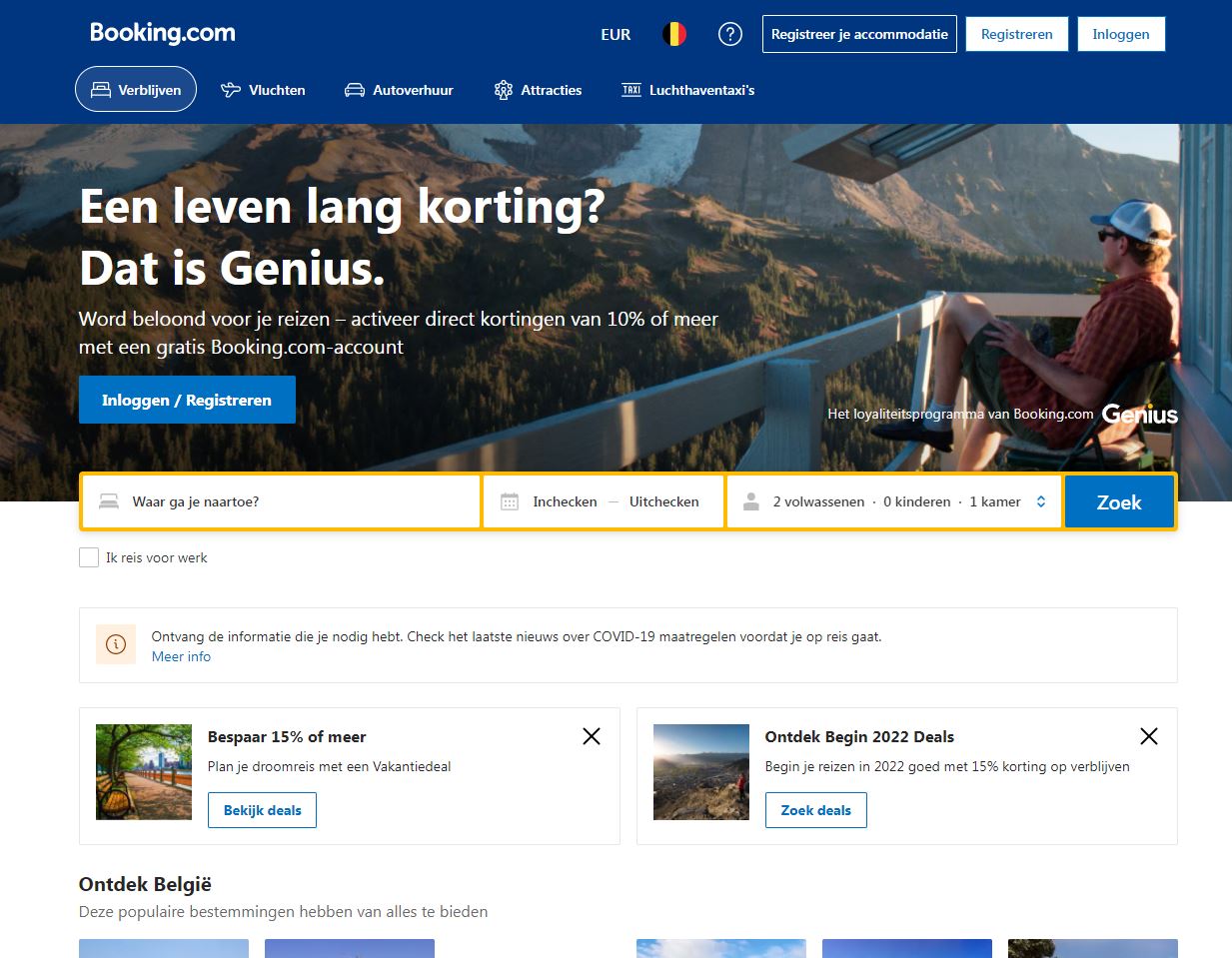 Check de last minutes van Booking.com