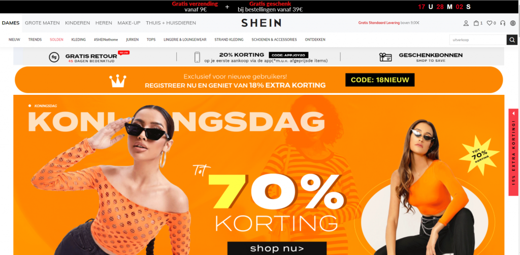 Shein dagaanbieding