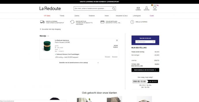 la redoute code promo