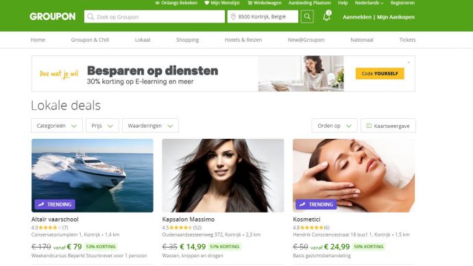 Groupon reizen 