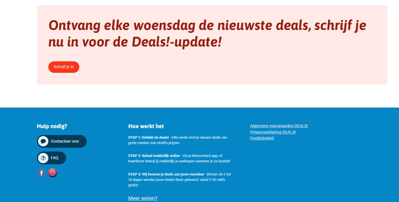 c&g deals nieuwsbrief